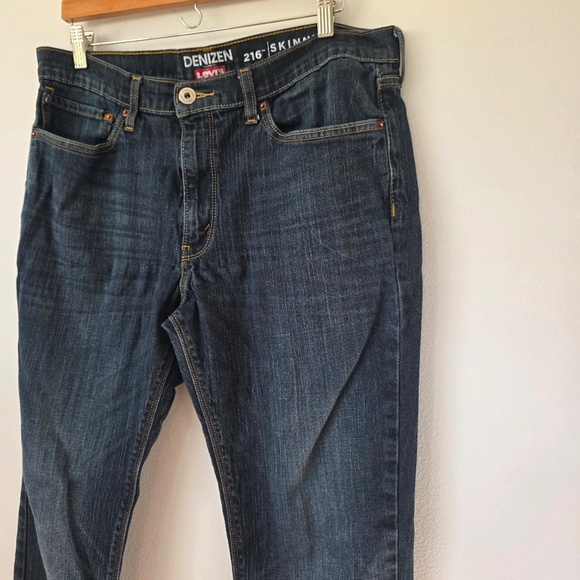 Denizen from Levi's 216 Skinny Fit Dark Wash Jeans - 36x30 - Picture 2 of 7